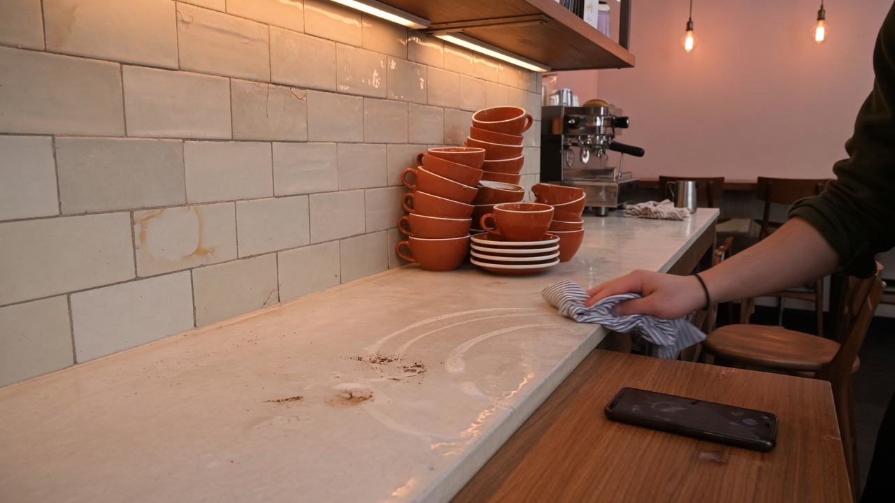 End of day at the counter