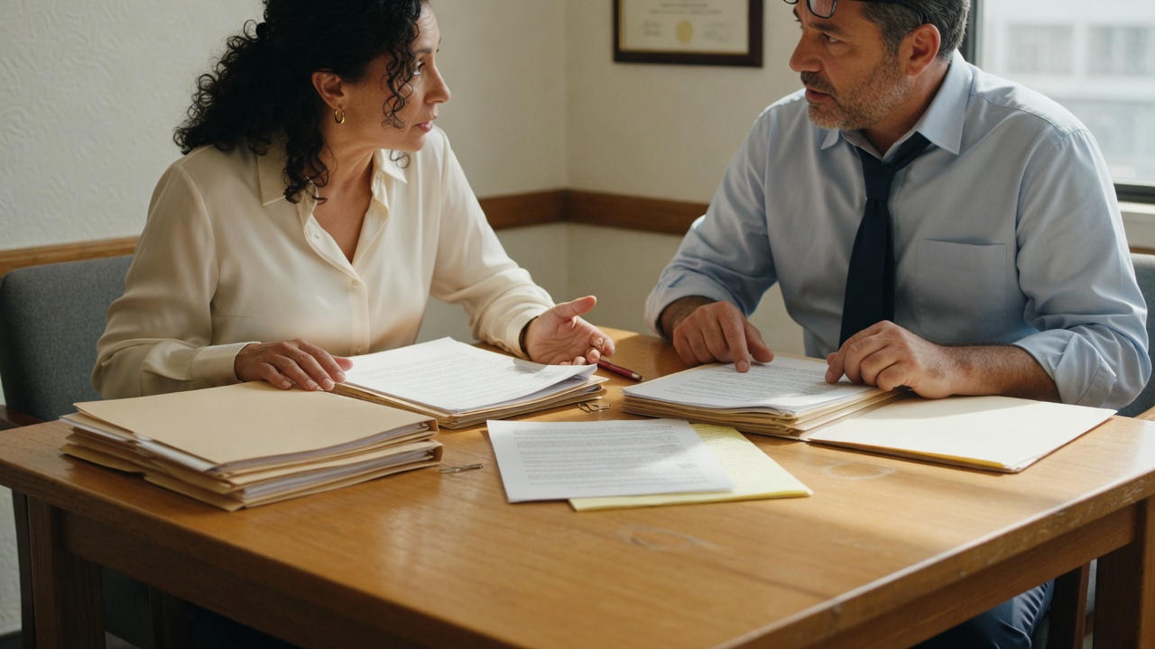 Law firm office with books and professional setting