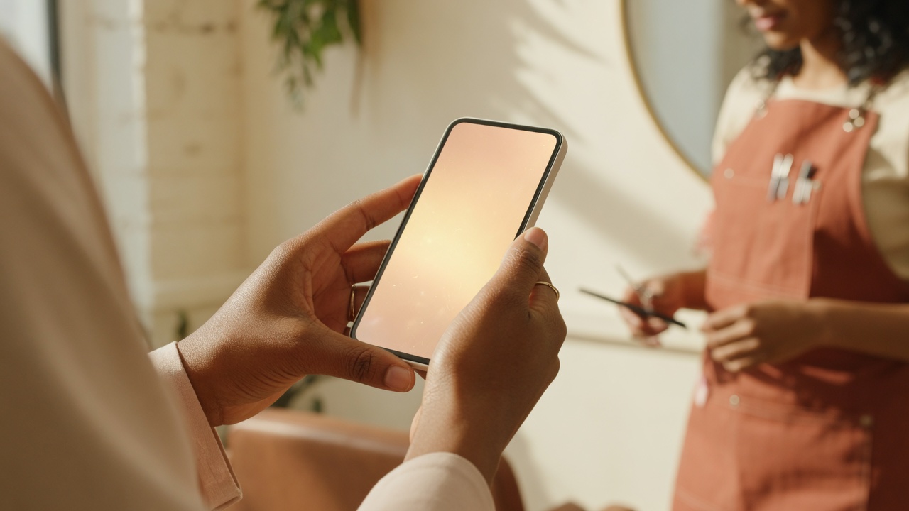 Phone in a salon